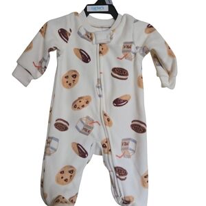 Carter's Cream Cookie and Milk Print Footie